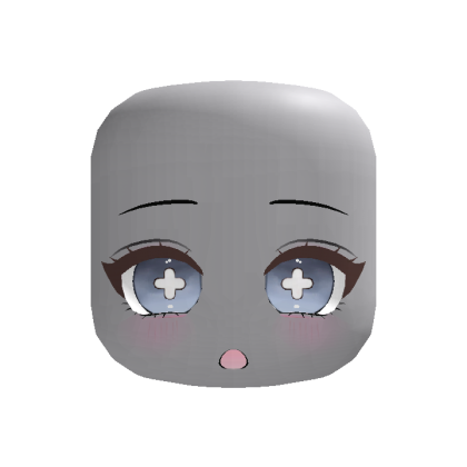 Blue Shocked Girl Face - Dynamic Head