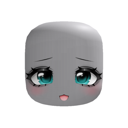 kawaii pleading puppy cute moe face teal