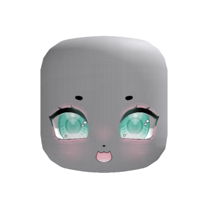 Cute Happy Kitty Face Turquoise