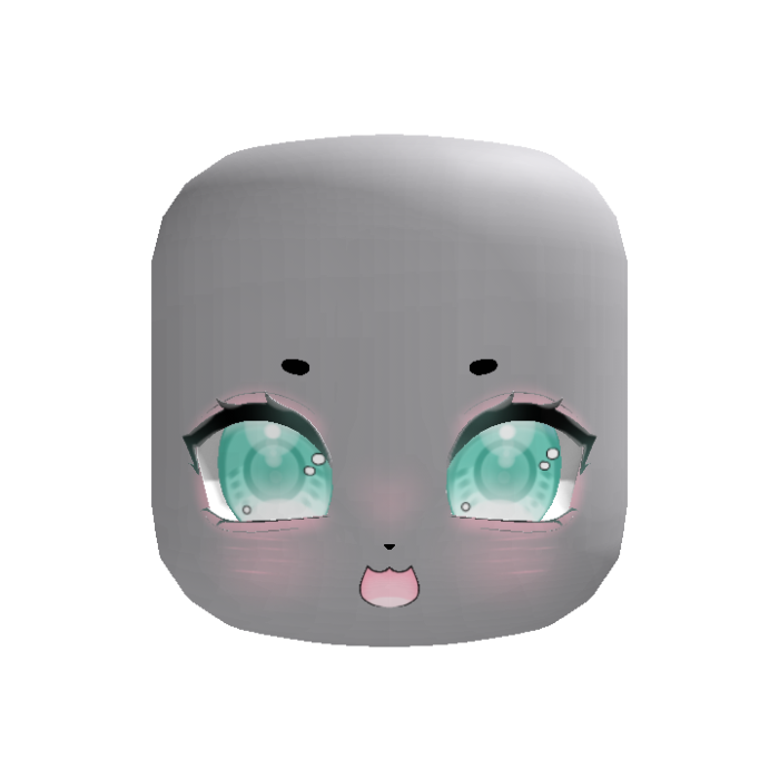 Cute Happy Kitty Face Turquoise