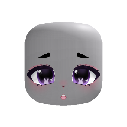 Cute Bunny Puppy Sweet Kawaii Chibi Face Purple