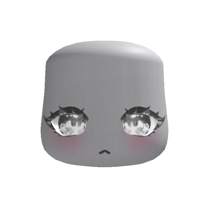 Sparkling Glittering Anime Face (White)