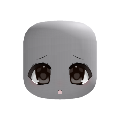✙| animated cute worried moe vampire face in brown