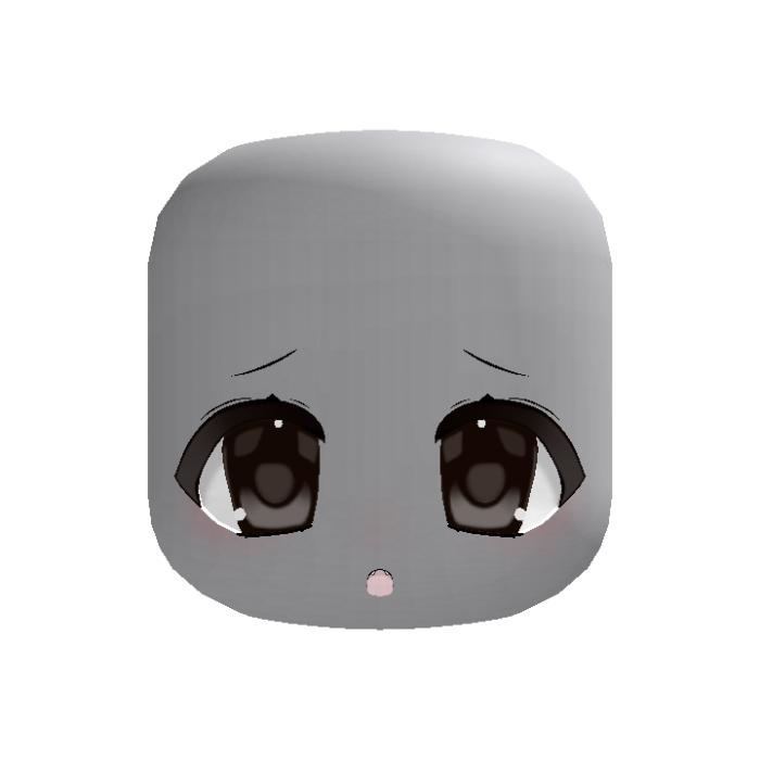 ✙| animated cute worried moe vampire face in brown
