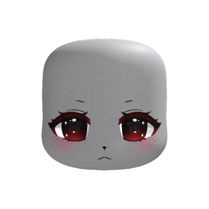 (animated) moe fawn anime deer face in red