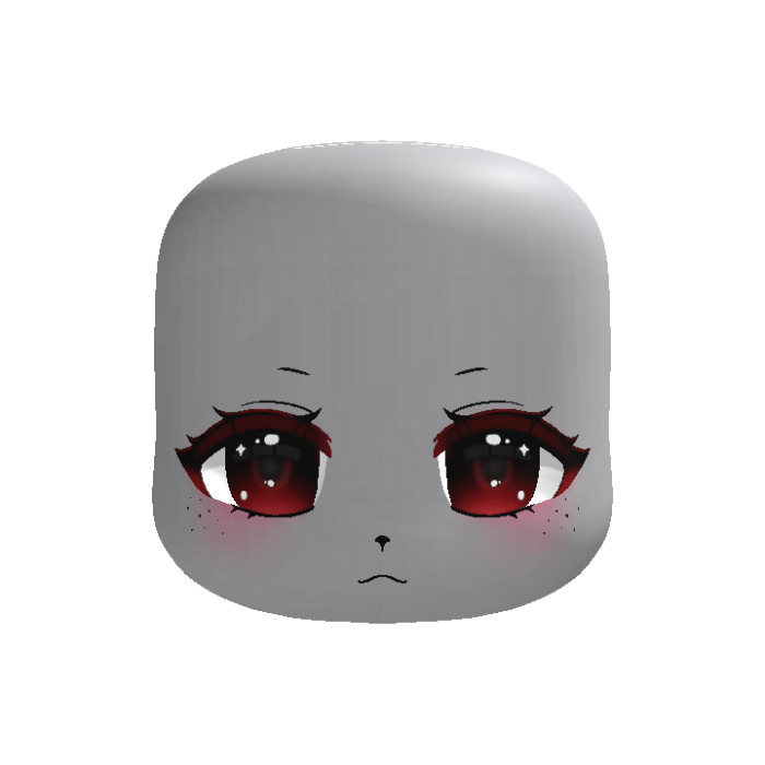 (animated) moe fawn anime deer face in red
