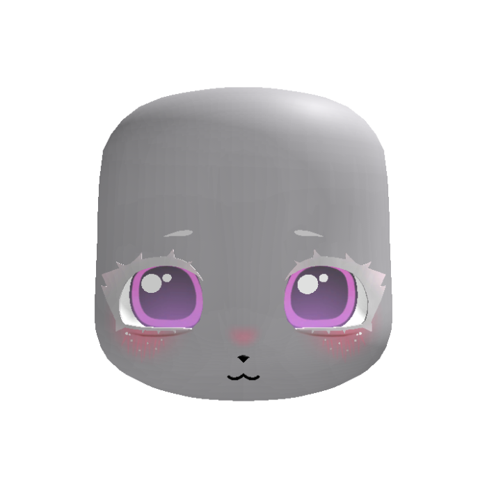 albino purple cute kawaii kigurumi doll eyes head