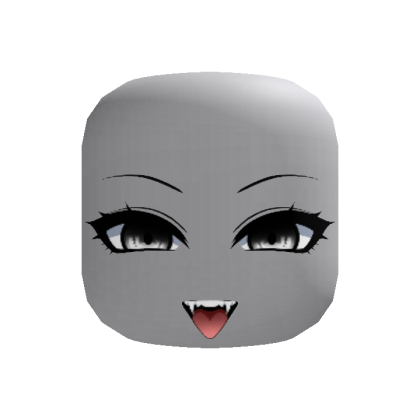 Cute White Vampire Fang Face