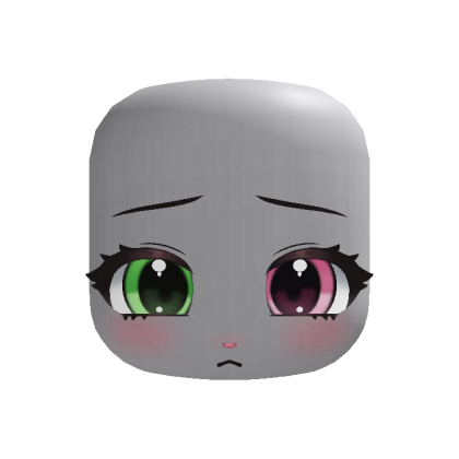 ♡ cute kawaii shy bunny pout face 🐰green pink🍀 thumbnail