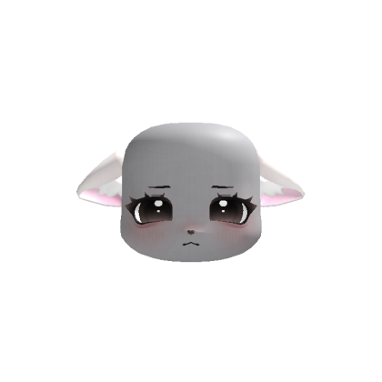 (animated) black neko pouty kigurumi w white ears