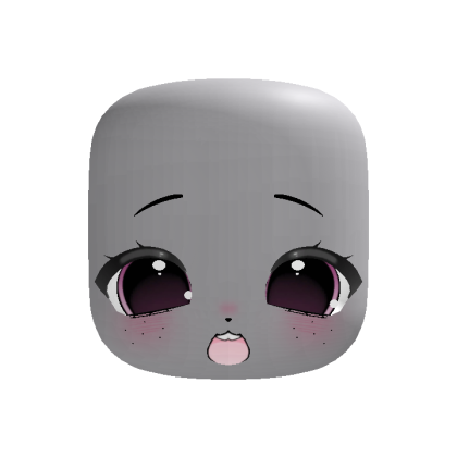 ♡ animated pink cute happy chibi head