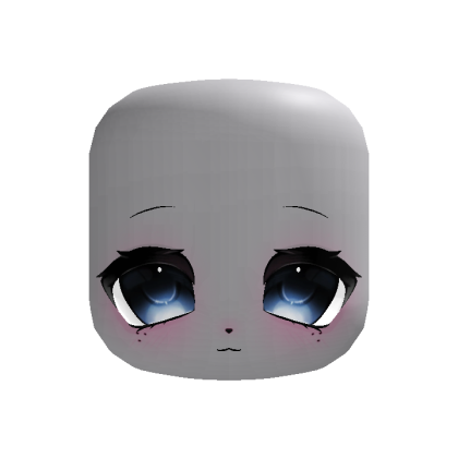 Cute Kawaii Doll Fox Tech Face In Blue