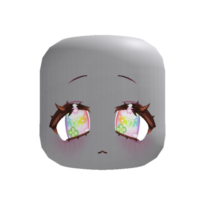 (Animated) Rainbow Cute Clover Chibi Face