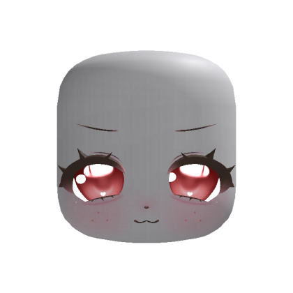 🐾 cute kawaii puppy stare face red (animated)