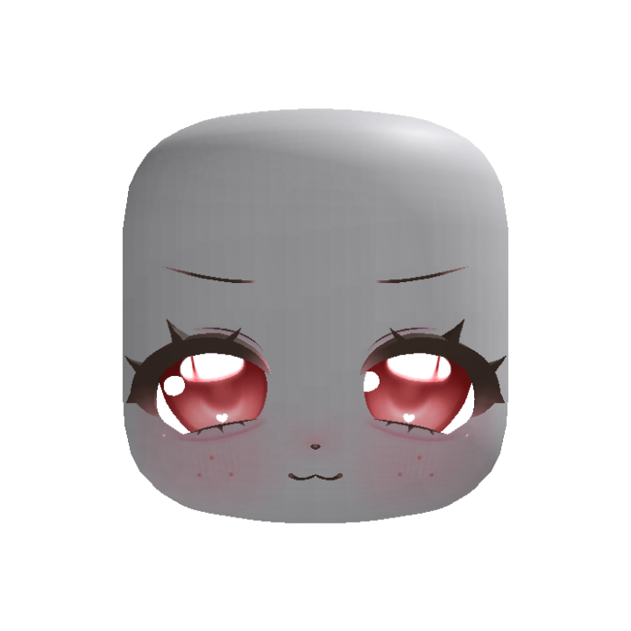 🐾 cute kawaii puppy stare face red (animated)