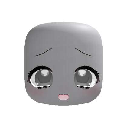 (Animated) Cute Kawaii Moe Grey Excited Face