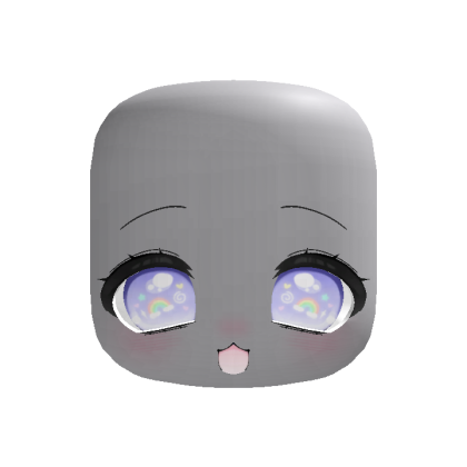 (Animated) Purple Cute Excited Face