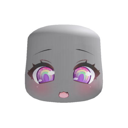 Pastel Rainbow Moe Face (Purple)