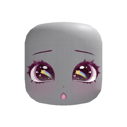 Kawaii Pastel Starry Anime Face