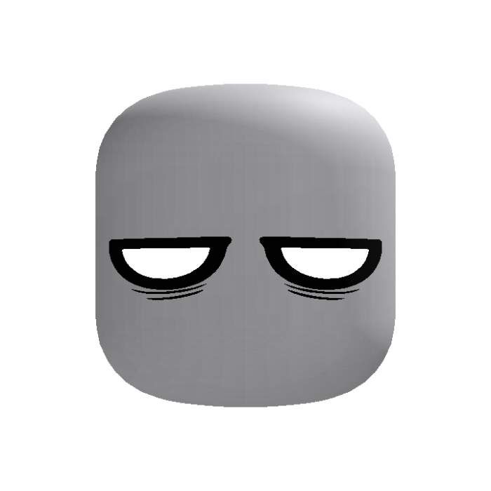 Tired Cartoony Face w/ Glowing Eyes