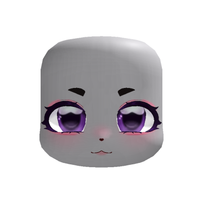 Sweet Kigurumi Puppy Chibi Face Purple (Animated)