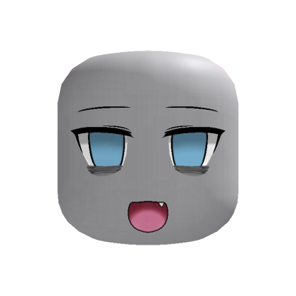 Tired Cute Anime Face (Light Blue)