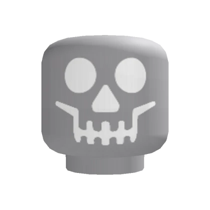 Recolorable Brick Skeleton (White) Head