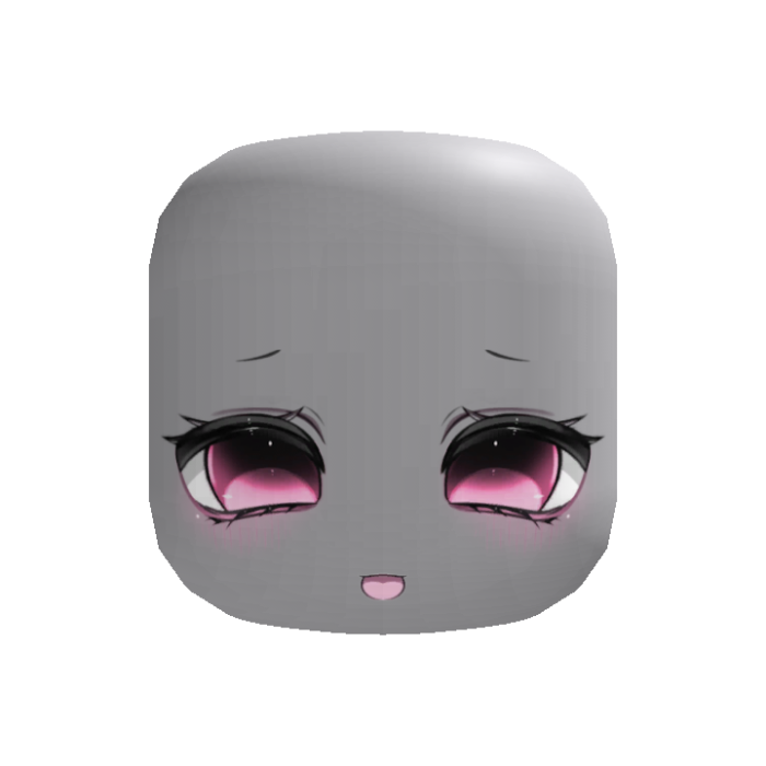 Cute Moe Happy Pink Eyes Joyful Girl Face
