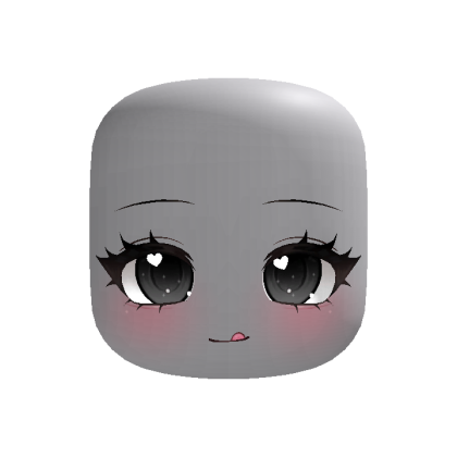kawaii heart yum chibi face (recolorable)