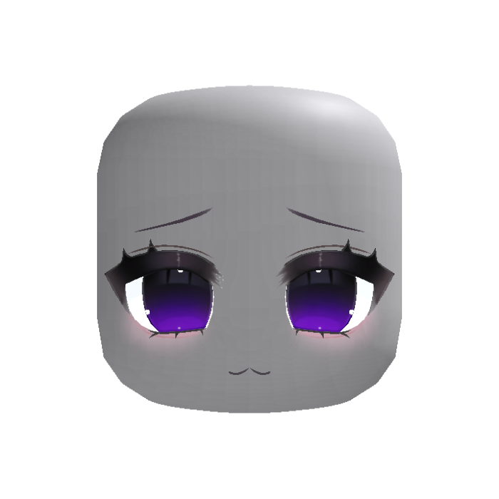 (animated) Shy Anime Moe Stare in Purple