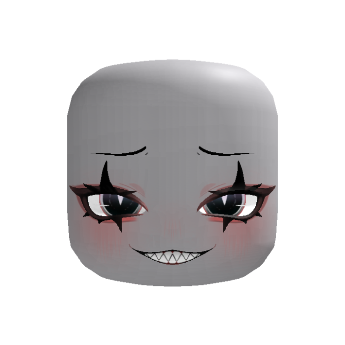 Mocking Halloween Evil Clown Smirk Face In Black