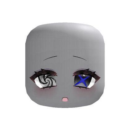 ♡animated neutral emoxhypnotic eyes moe head blue thumbnail
