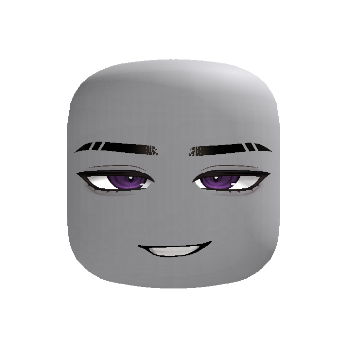 Swaggy Anime Boy Smirk Face (Purple)