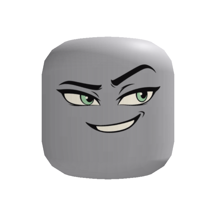 Emerald Smirk Anime Face
