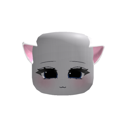 (animated ears) Moe kawaii White droopy cat ears