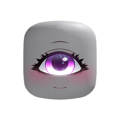 [GLOWING] Kawaii Cyclops Anime Girl Head (Purple)