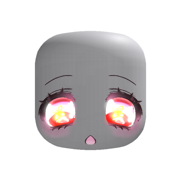 ♡ cute emissive animated clover red dynamic head