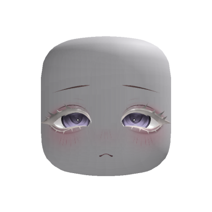Cute Sleepy Jirai Face (Albino Purple)