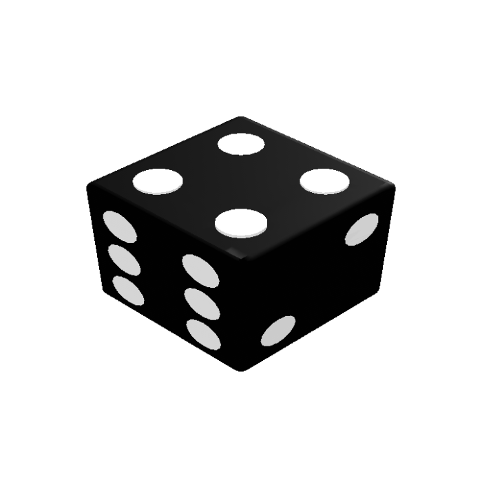 Black Dice Head (Animated Blinking)