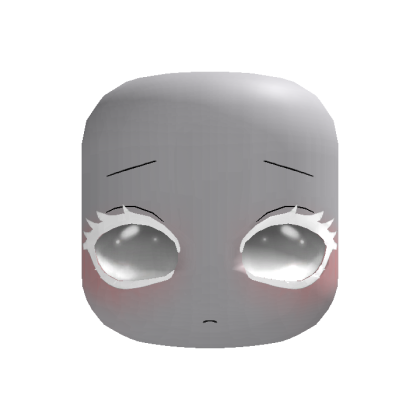 Sullen Dolly Gloomy Pout Face in white & grey