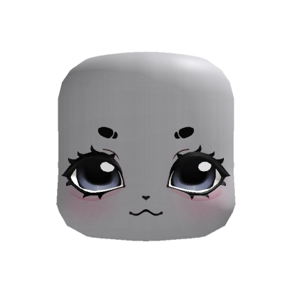 ♡ Kawaii smug kigurumi grey eyes face