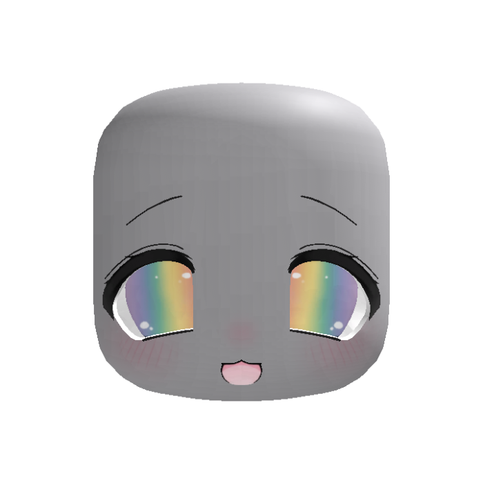 (Animated) Light Rainbow Adorable Chibi Happy Face