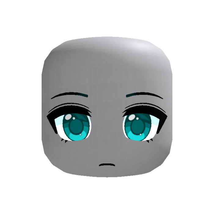 Turquoise Tired Eyes Cute Emo Sad Bored Anime Face