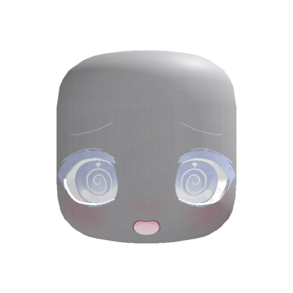 (Animated) Light Blue Silly Kawaii Dizzy Face