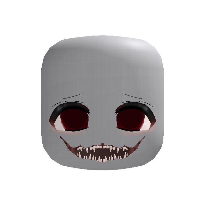 moe horror anime ghoul face (red)
