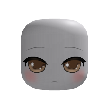 🍀Animated Chibi Sparkle Calm Face (Brown) thumbnail