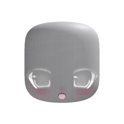 ♡ animated albino gray sad moe kawaii cat head