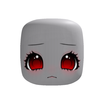 kawaii worried red eyes chibi girl face