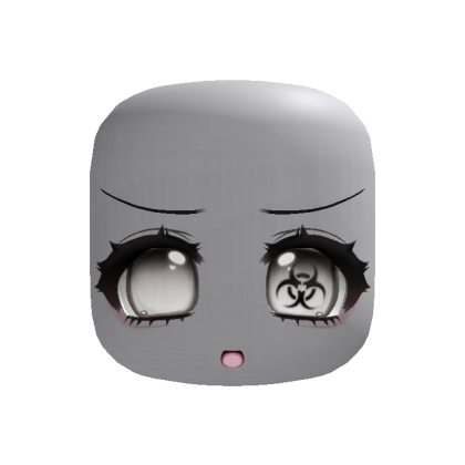 (Animated) Adorable Moe White Biohazard Face