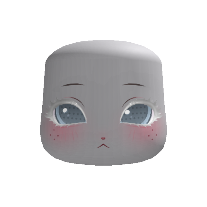sweet kawaii moe bunny face (albino blue)